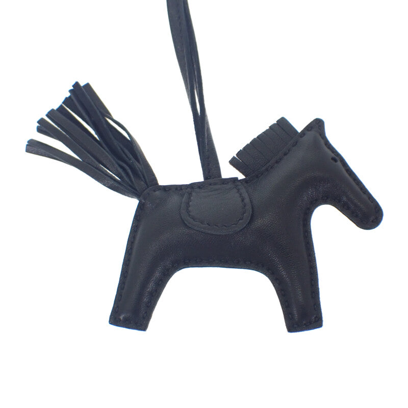 エルメス HERMES ロデオ PM バッグチャーム ラムスキン ソーブラック レディース【中古】【ABランク】