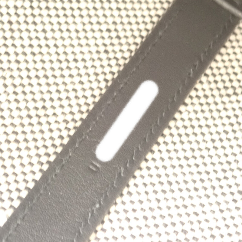 エルメス HERMES H アン ビエ GM トートバッグ トワルアッシュ レザー ブラック レディース【中古】【SAランク】