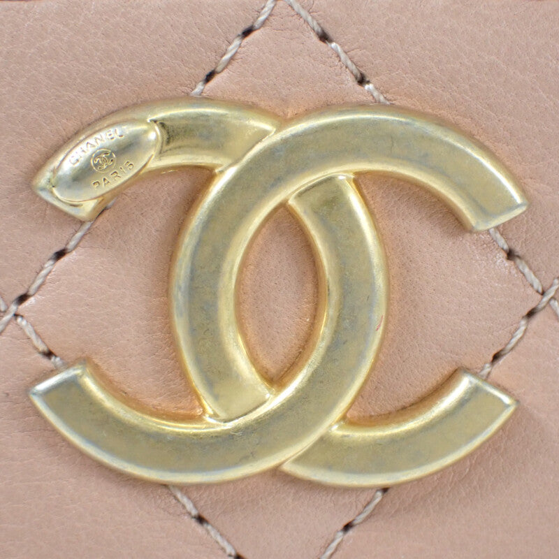 シャネル CHANEL ヴァニティケース A57905-Y83940 2WAYバッグ ラムスキン ピンク ゴールド金具 レディース【中古】【ABランク】