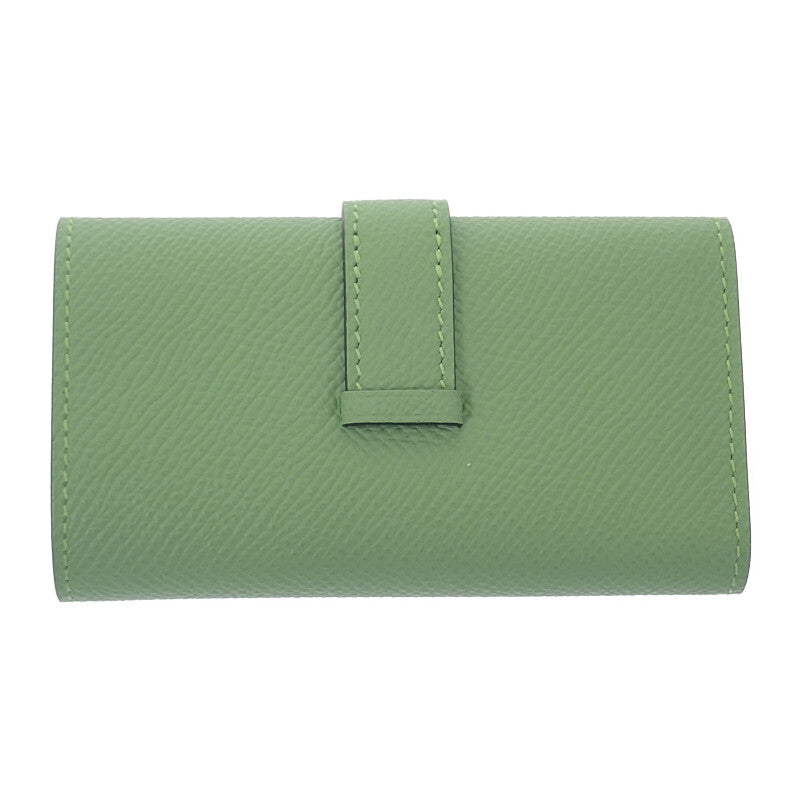エルメス HERMES ベアン キーケース ヴォーエプソン ヴェールクリケット グリーン シルバー金具 レディース【中古】【SAランク】