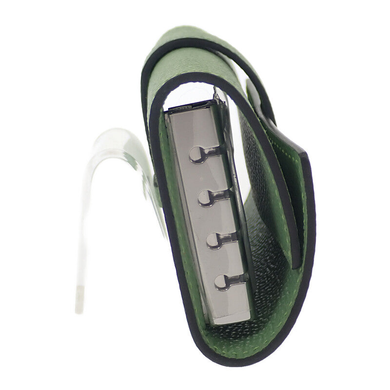 エルメス HERMES ベアン キーケース ヴォーエプソン ヴェールクリケット グリーン シルバー金具 レディース【中古】【SAランク】