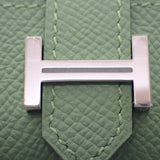 エルメス HERMES ベアン キーケース ヴォーエプソン ヴェールクリケット グリーン シルバー金具 レディース【中古】【SAランク】