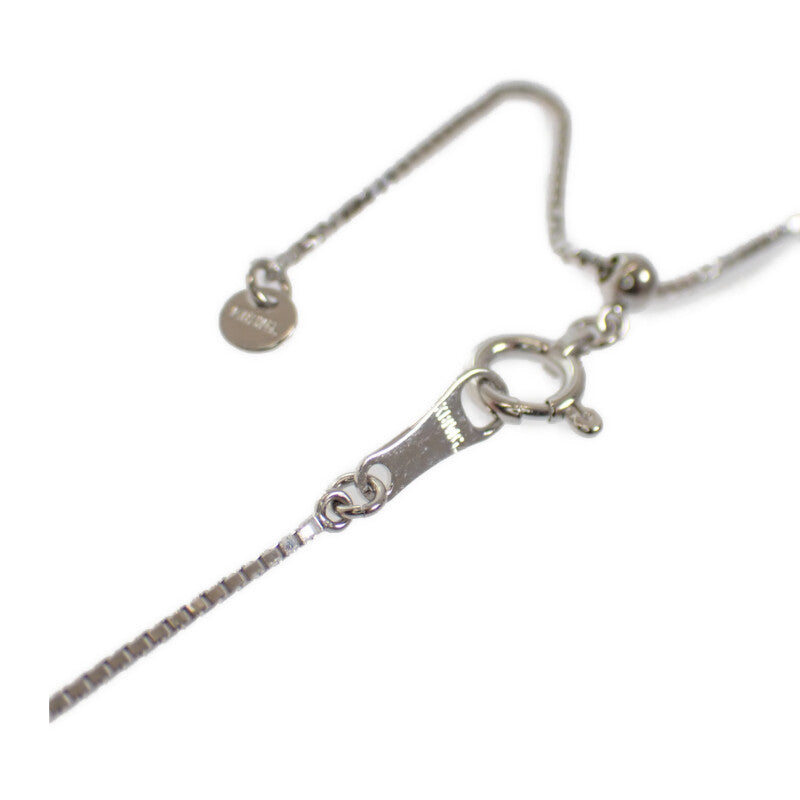 【中古】 K18WG デザインジュエリー ミステリーセッティング ネックレス K18ホワイトゴールド ルビー ダイヤモンド レディース【Aランク】