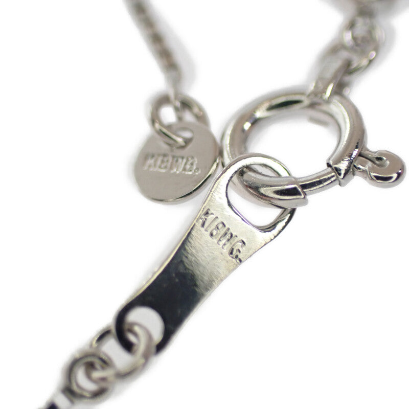 【中古】 K18WG デザインジュエリー ミステリーセッティング ネックレス K18ホワイトゴールド ルビー ダイヤモンド レディース【Aランク】