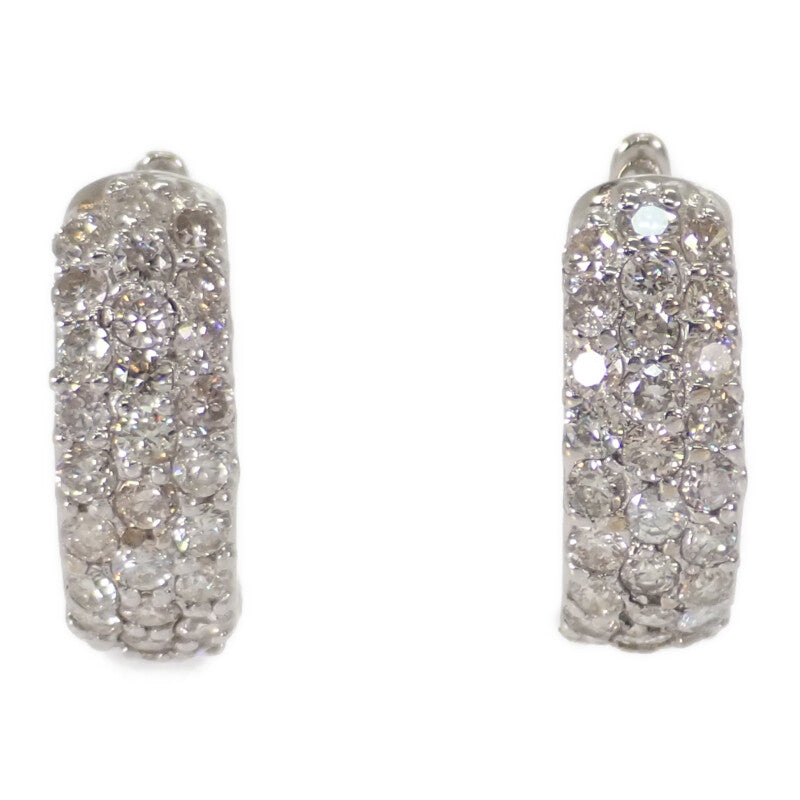 【中古】 デザインジュエリー  ピアス K18ホワイトゴールド ブラウンダイヤモンド ダイヤモンド レディース【Aランク】