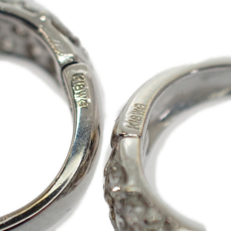 【中古】 デザインジュエリー  ピアス K18ホワイトゴールド ブラウンダイヤモンド ダイヤモンド レディース【Aランク】