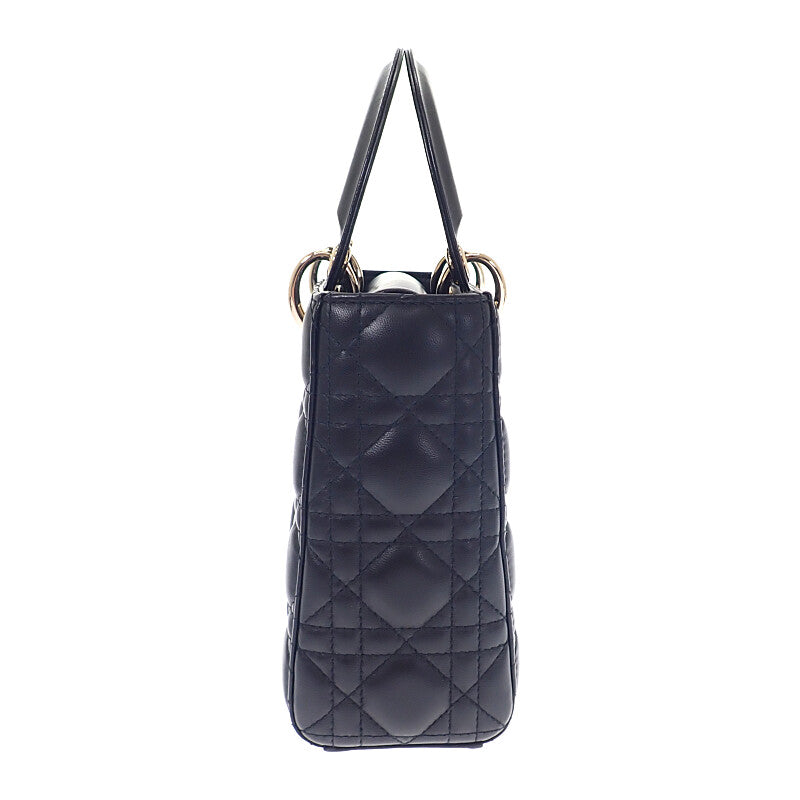 ディオール Dior レディディオール My ABC Dior M0538OCAL_M900 2WAYバッグ ハンドバッグ ショルダーバッグ ラムスキン ブラック ゴールド金具 レディース【中古】【ABランク】