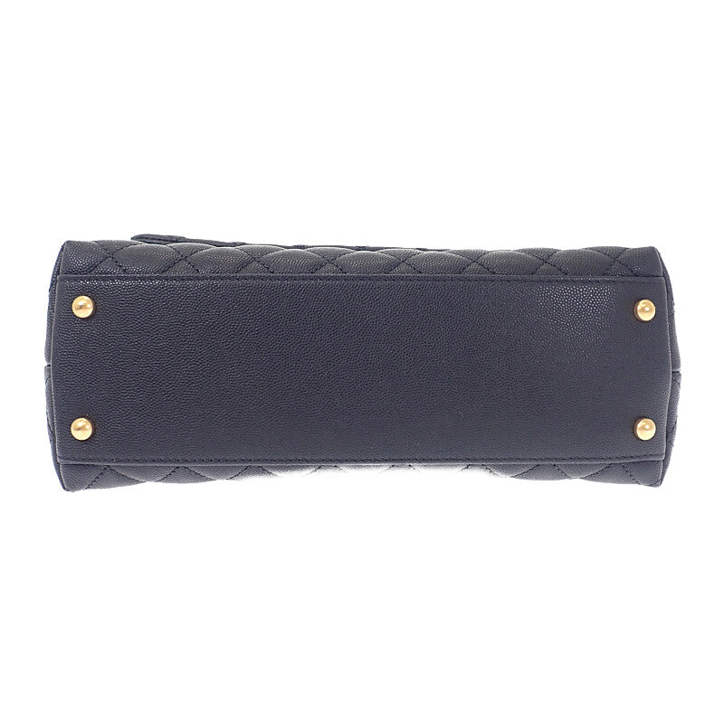 シャネル CHANEL ココハンドル29 トップハンドル ラージ A92991B0506894305 2WAYバッグ ハンドバッグ ショルダーバッグ キャビアスキン ブラック ゴールド金具 レディース【中古】【Aランク】