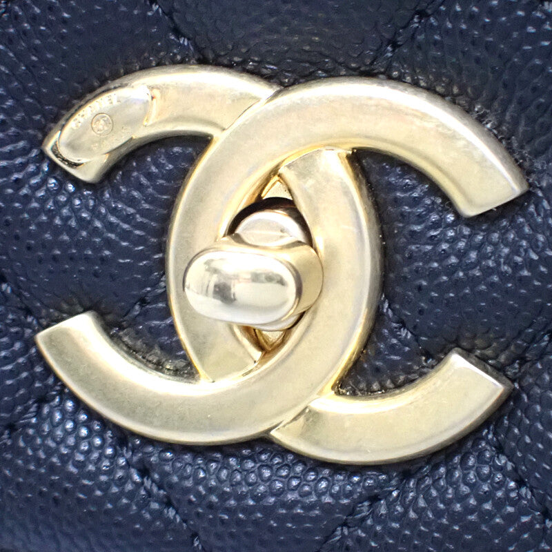 シャネル CHANEL ココハンドル29 トップハンドル ラージ A92991B0506894305 2WAYバッグ ハンドバッグ ショルダーバッグ キャビアスキン ブラック ゴールド金具 レディース【中古】【Aランク】