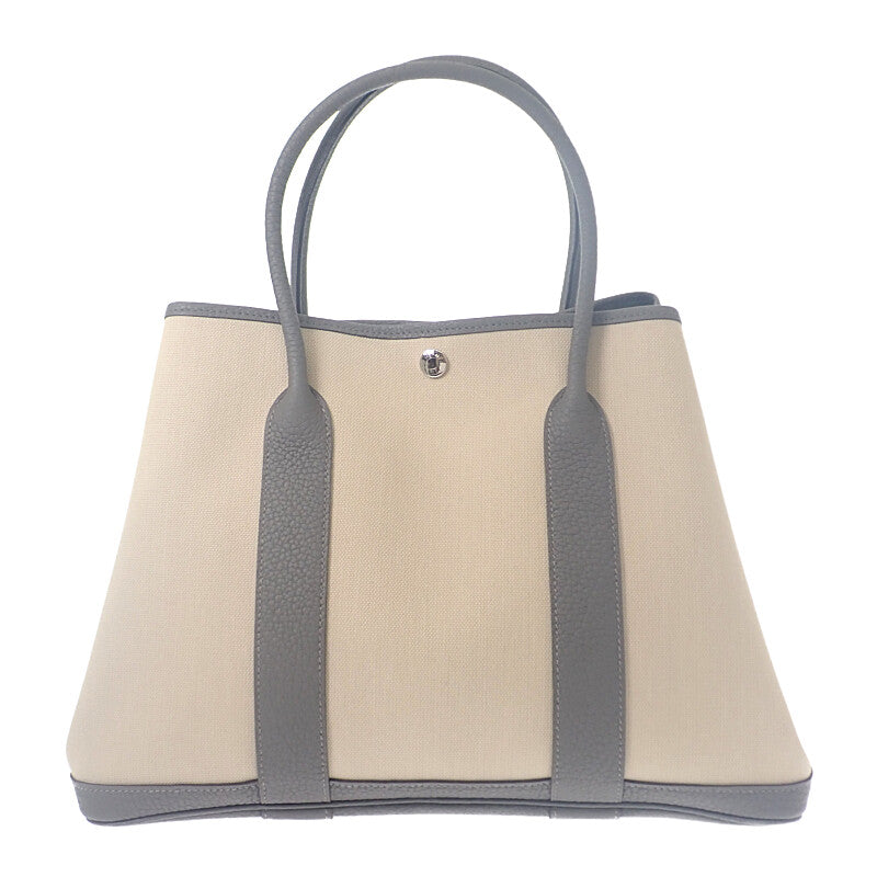 エルメス HERMES ガーデンパーティPM ハンドバッグ ネゴンダ トワルミリタリー ベトン グリメイヤー ベージュ系 レディース【中古】【Aランク】