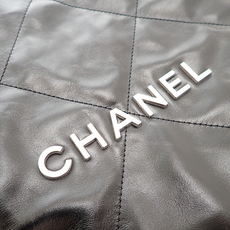 シャネル CHANEL 22 スモール AS3260B1905794305 ハンドバッグ シャイニーカーフスキン ブラック シルバー金具 レディース【中古】【SAランク】