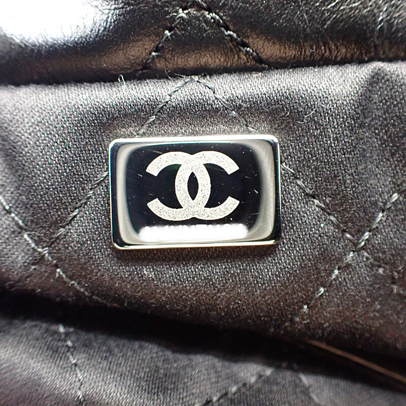 シャネル CHANEL 22 スモール AS3260B1905794305 ハンドバッグ シャイニーカーフスキン ブラック シルバー金具 レディース【中古】【SAランク】