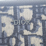 ディオール Dior メッセンジャーポーチ オブリーク ジャガード 2ESBC265YSE-H05E ショルダーバッグ キャンバス レザー ネイビー ベージュ レディース メンズ【中古】【Aランク】