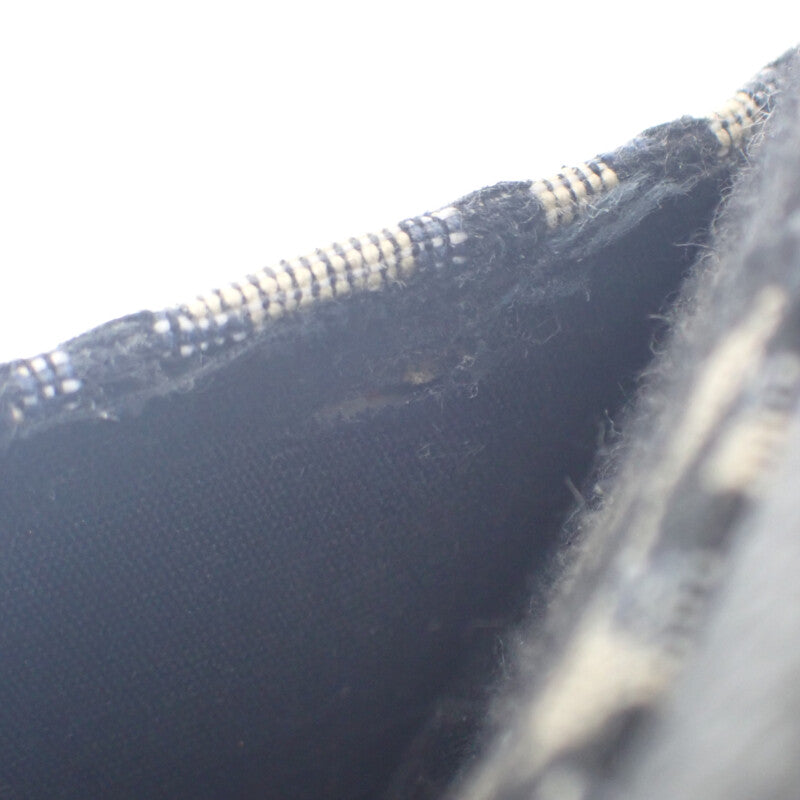 ディオール Dior メッセンジャーポーチ オブリーク ジャガード 2ESBC265YSE-H05E ショルダーバッグ キャンバス レザー ネイビー ベージュ レディース メンズ【中古】【Aランク】