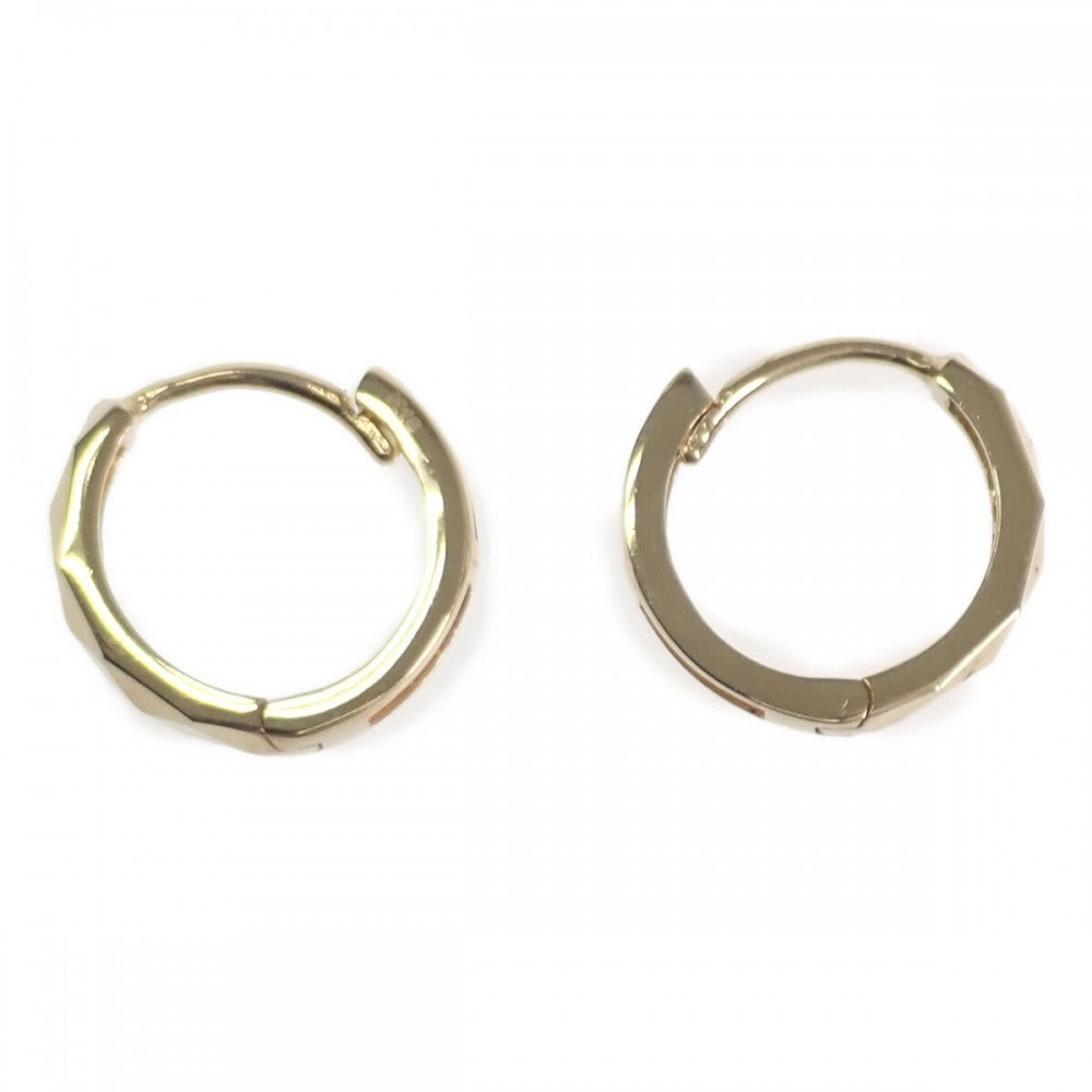 【中古】 デザイン ジュエリー フープ ピアス K18イエローゴールド レディース【Nランク】