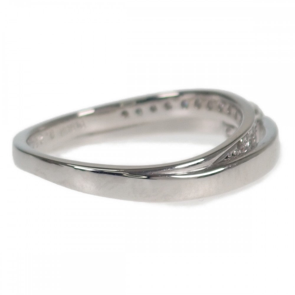 デザイン ジュエリー 10号 リング Pt900プラチナ ダイヤモンド レディース【中古】【Aランク】