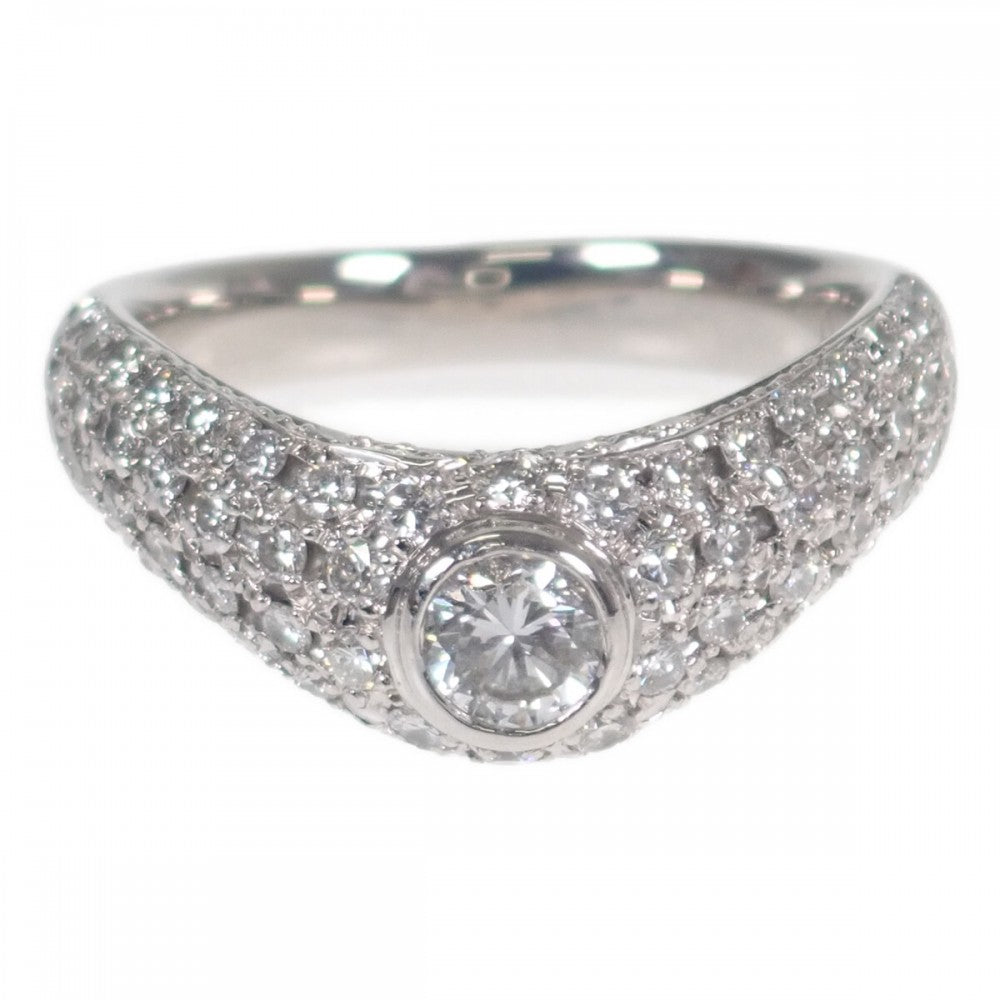 【中古】 デザインジュエリー リング Pt900プラチナ ダイヤモンド ダイヤモンド レディース【Aランク】