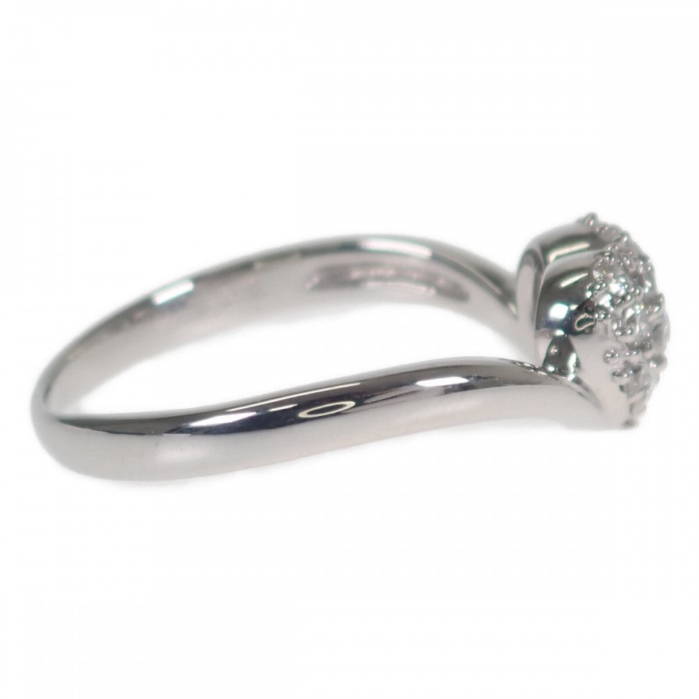 デザイン ジュエリー ハートパヴェ 11号 リング K18ホワイトゴールド ダイヤモンド レディース【中古】【Aランク】