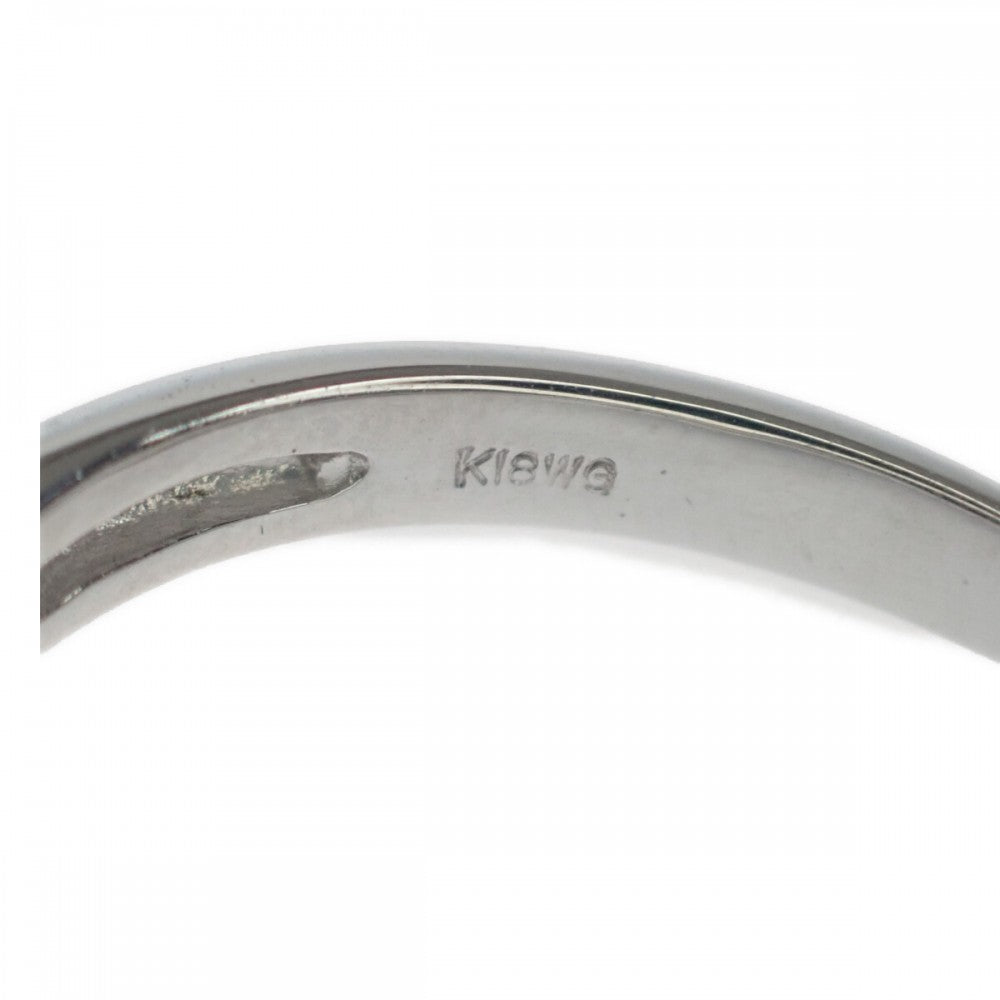 デザイン ジュエリー ハートパヴェ 11号 リング K18ホワイトゴールド ダイヤモンド レディース【中古】【Aランク】