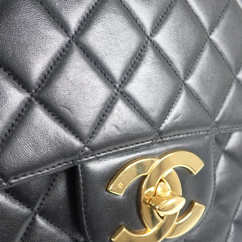 【Bランク】シャネル CHANEL マトラッセ30 ショルダーバッグ ラムスキン ブラック ターンロック ゴールド金具 レディース【ISEYA】