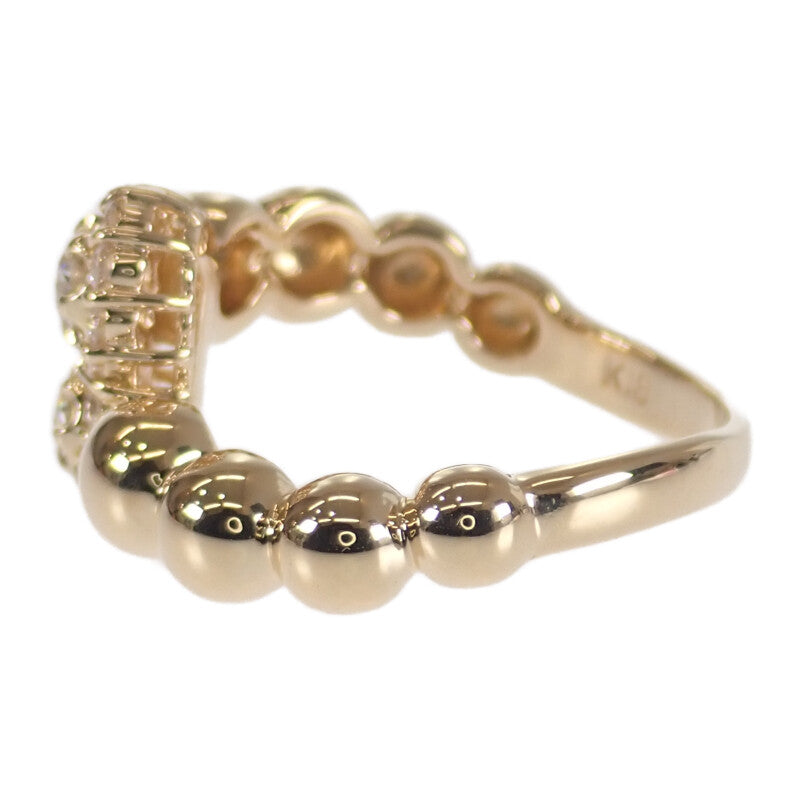 デザイン ジュエリー 11号 リング K18イエローゴールド ダイヤモンド レディース【中古】【Aランク】