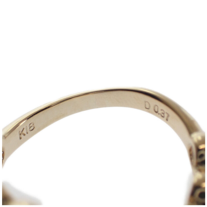 デザイン ジュエリー 11号 リング K18イエローゴールド ダイヤモンド レディース【中古】【Aランク】