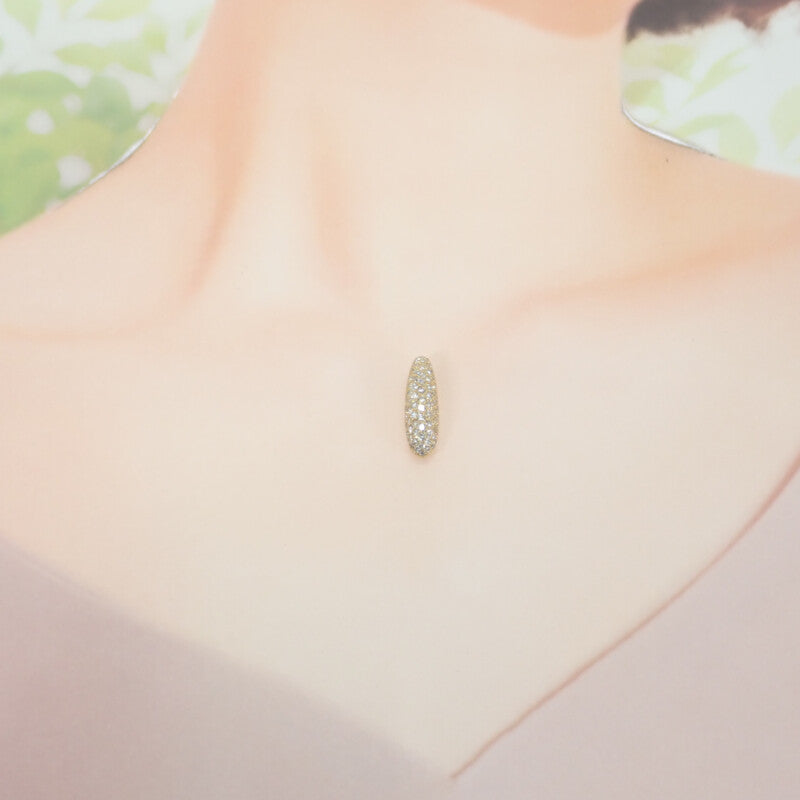 【中古】 K18 デザインジュエリー パヴェ ペンダントトップ K18イエローゴールド ダイヤモンド レディース【Aランク】