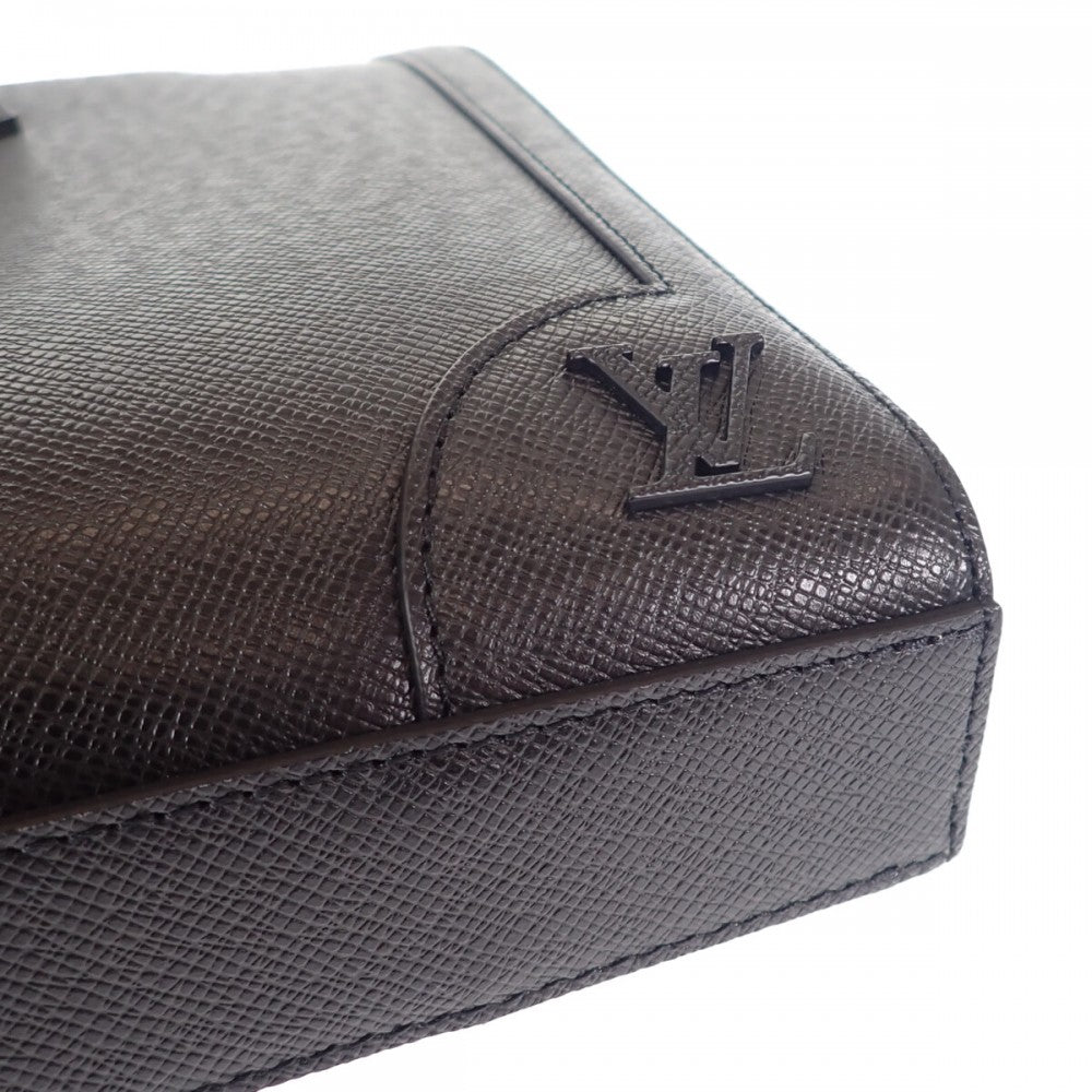 ルイヴィトン LOUIS VUITTON スリム・ブリーフケース ビジネスバッグ M30810 ハンドバッグ タイガ ノワール メンズ【中古】【Sランク】