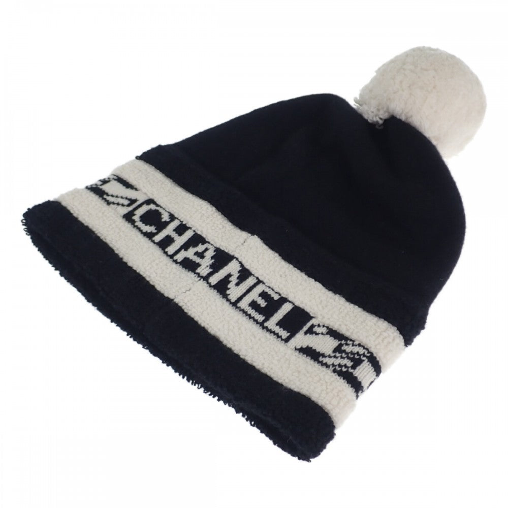 シャネル CHANEL ロゴ 帽子 AA7298B04639N9704 ニットキャップ