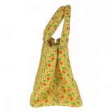 プラダ PRADA カナパ ヤシの木柄 ミニ 1BG439 2WAYバッグ ハンドバッグ  ショルダーバッグ コットン イエロー ゴールド金具 レディース【中古】【ABランク】