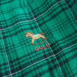 【Aランク】グッチ GUCCI チェックシャツ ロッキングホース 672701 ZAIB8 3768 長袖Ｔシャツ ウール グリーン 44 メンズ【ISEYA】