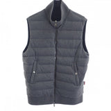 【Aランク】モンクレール MONCLER GILET リバーシブル F20918G51700_V8160 ダウンベスト コットン ナイロン グレー ネイビー L メンズ【ISEYA】