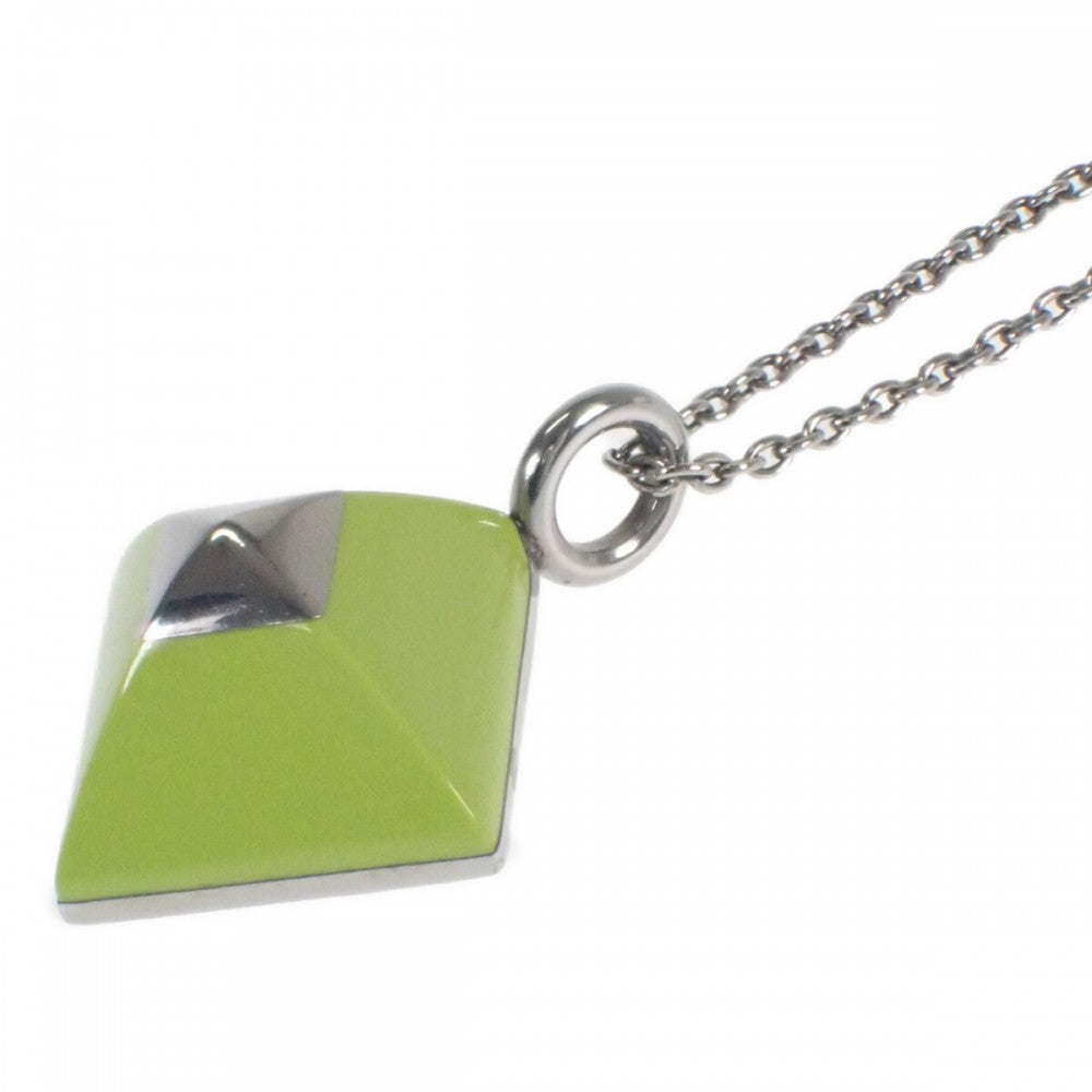 エルメス HERMES メドールキュピドン ネックレス メタル アニスグリーン シルバー レディース【中古】【ABランク】