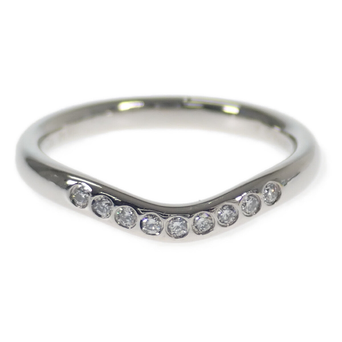 ティファニー TIFFANY&Co. カーブドバンド 8号 リング Pt950プラチナ ダイヤモンド レディース【中古】【Aランク】