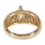 デザイン ジュエリー マーキスカット リング K18イエローゴールド 13号 ダイヤモンド ダイヤモンド レディース【中古】【Aランク】