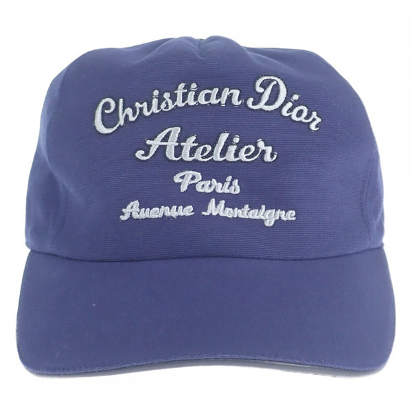 【ABランク】ディオール Dior DIOR ATELIER ベースボール 933C902L4511_C598 キャップ コットン レザー ネイビー メンズ レディース【ISEYA】