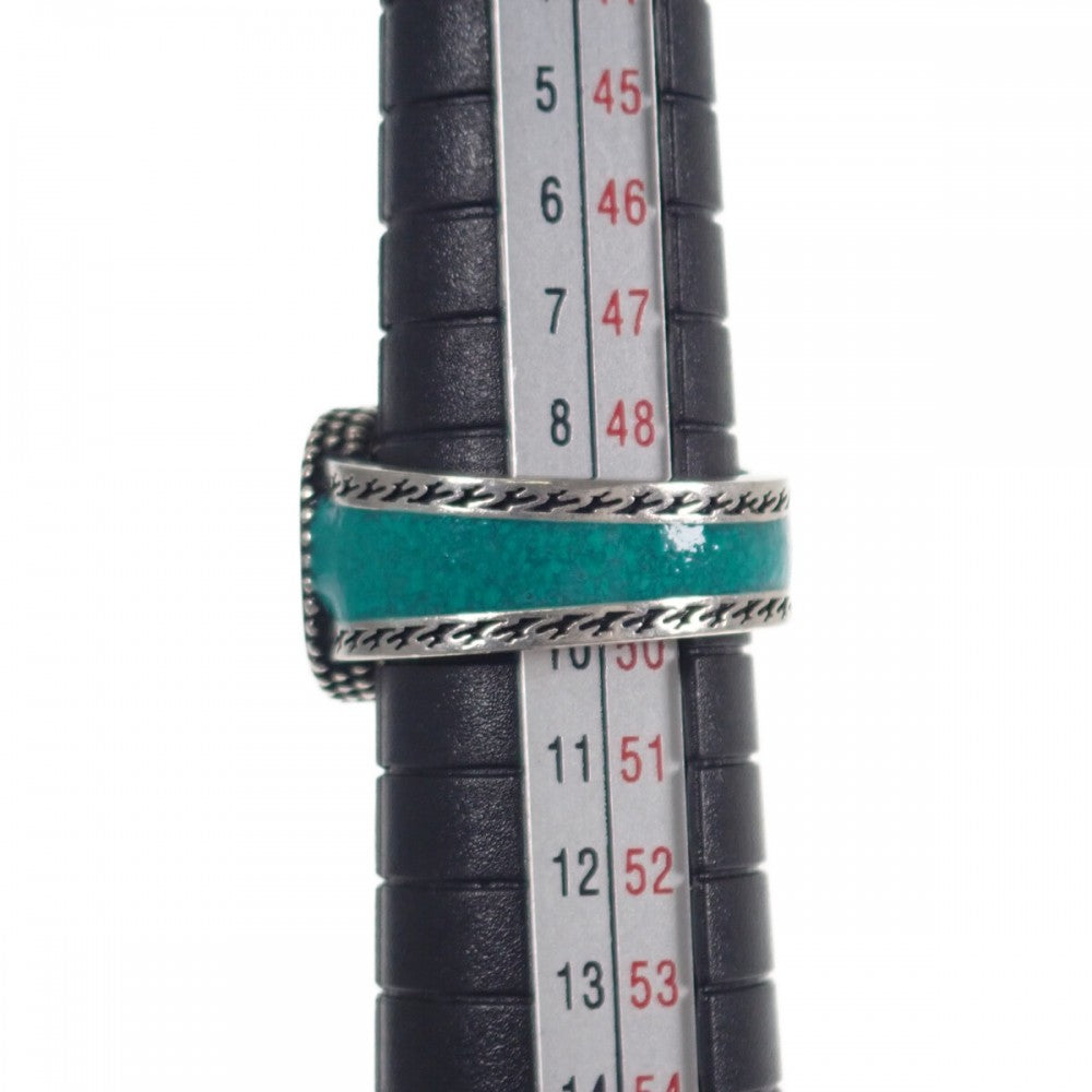 グッチ GUCCI インターロッキングG 645572_J8410_8136 リング シルバー925 ターコイズエナメル レディース【中古】【ABランク】