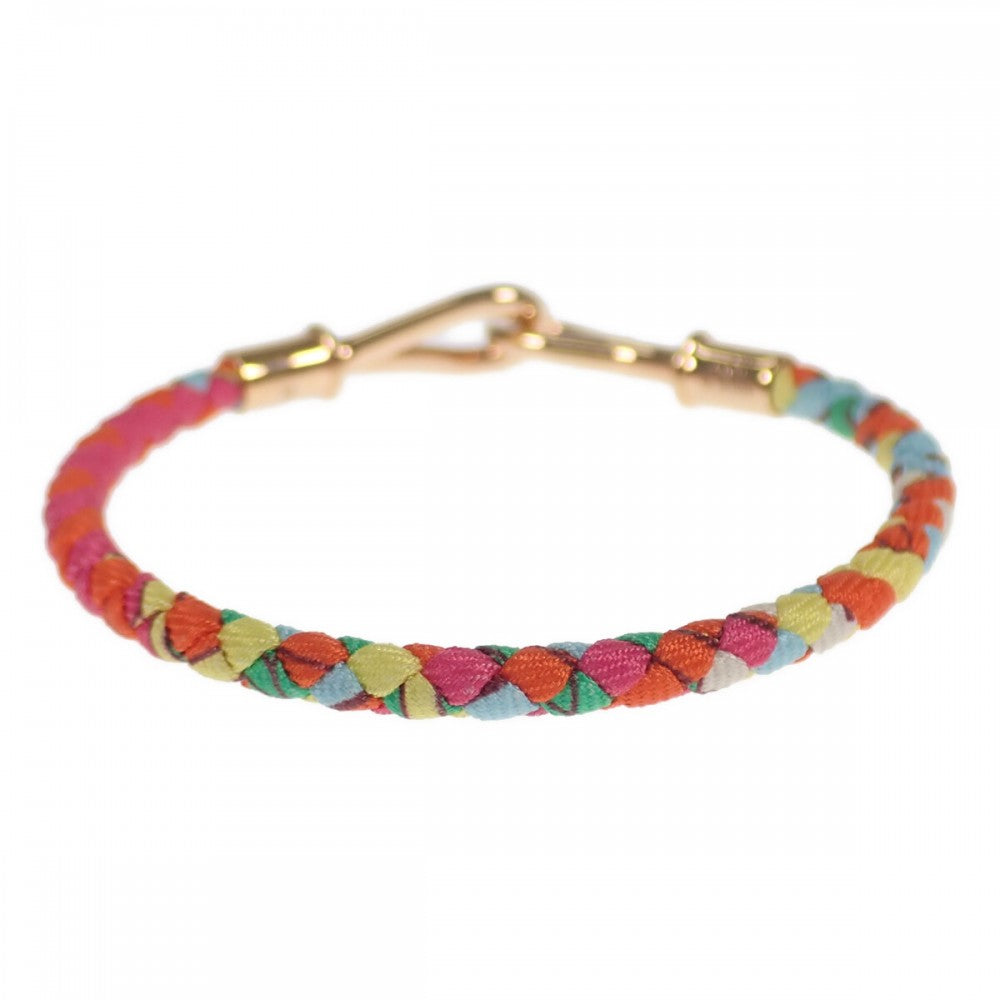 エルメス HERMES ジャンボ ブレスレット シルク トロピカルカラー ピンクゴールド レディース【中古】【Aランク】