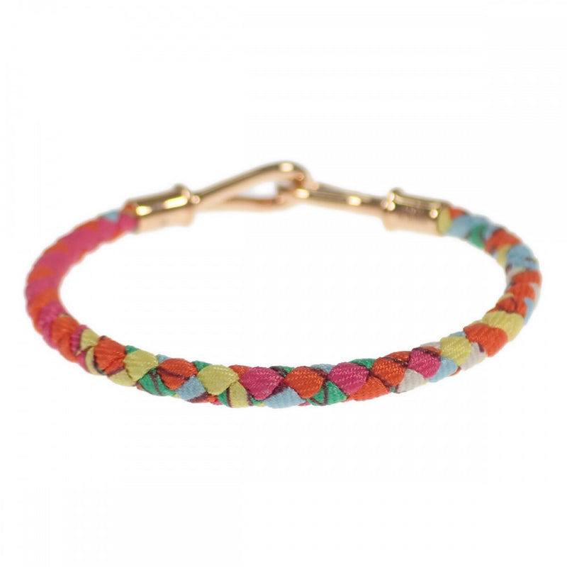 エルメス HERMES ジャンボ ブレスレット シルク トロピカルカラー ピンクゴールド レディース【中古】【Aランク】