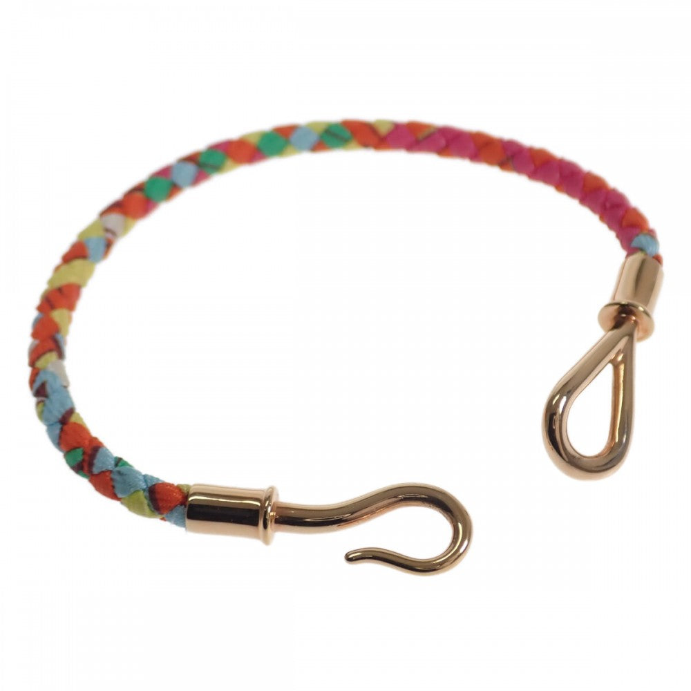 エルメス HERMES ジャンボ ブレスレット シルク トロピカルカラー ピンクゴールド レディース【中古】【Aランク】