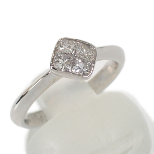 デザイン ジュエリー ミステリーセッティング リング Pt900プラチナ 11号 ダイヤモンド レディース【中古】【Aランク】