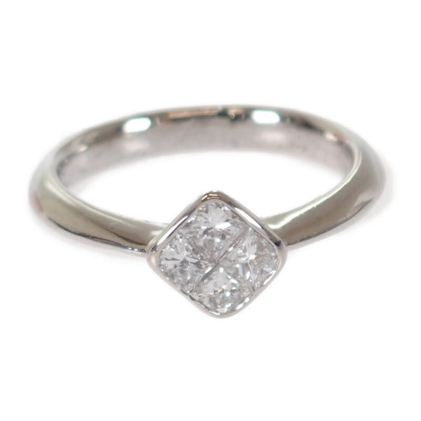 デザイン ジュエリー ミステリーセッティング リング Pt900プラチナ 11号 ダイヤモンド レディース【中古】【Aランク】