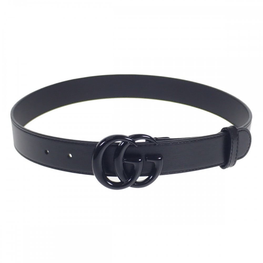 グッチ GUCCI GGマーモント スリム 414516_18YXV_1000 ベルト レザー ブラック サイズ75 メンズ【中古】【Sランク】