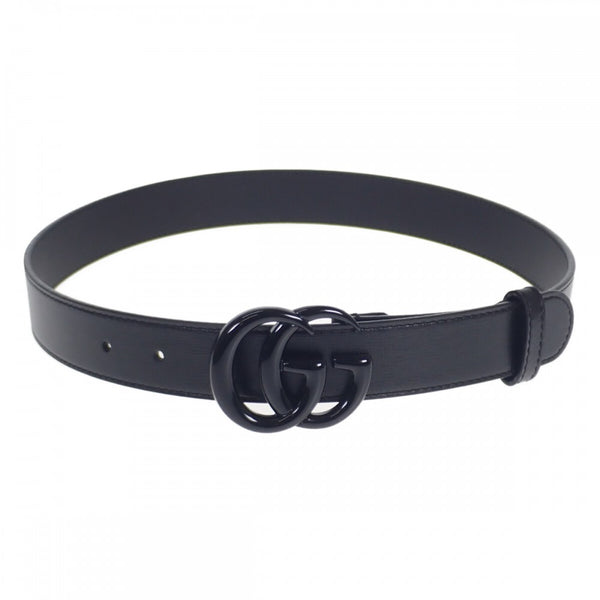 グッチ GUCCI GGマーモント スリム 414516_18YXV_1000 ベルト レザー ブラック サイズ75 メンズ【中古】【Sランク】