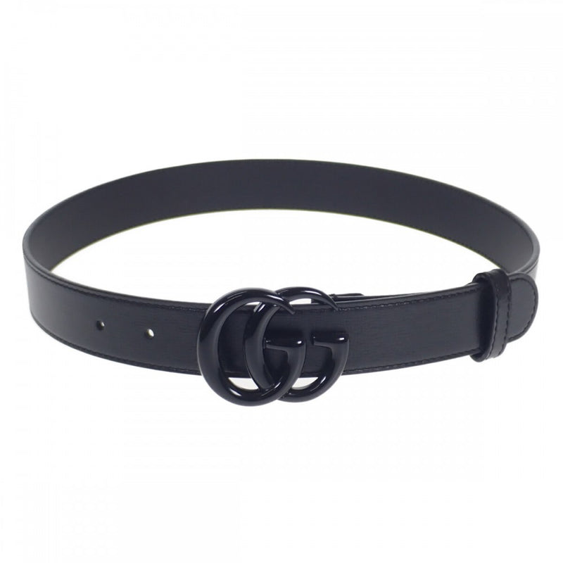 グッチ GUCCI GGマーモント スリム 414516_18YXV_1000 ベルト レザー ブラック サイズ75 メンズ【中古】【Sランク】