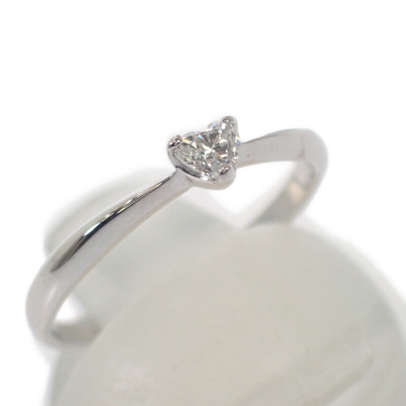 K18WG デザインジュエリー ハートシェイプ リング K18ホワイトゴールド 10号 ダイヤモンド レディース【中古】【Aランク】