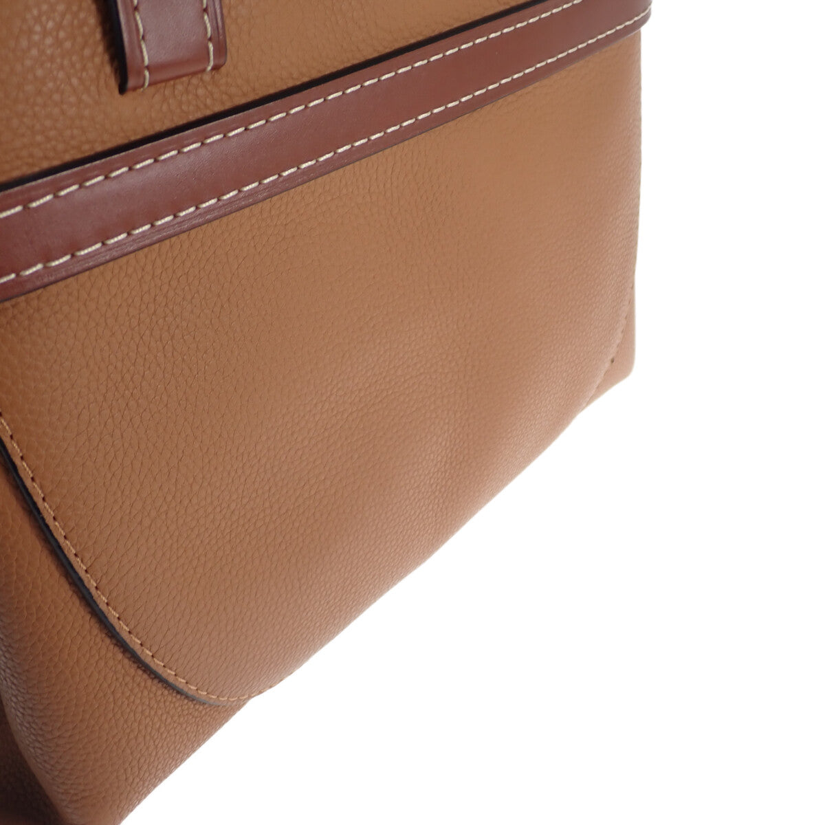 ロエベ LOEWE ゲートトップハンドルバッグS 321.12.U61 2WAYバッグ ハンドバッグ カーフ ライトキャラメル ピーカンカラー レディース【中古】【Aランク】