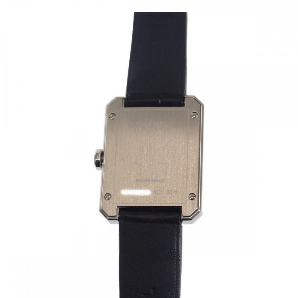 [Used] Chanel CHANEL Boy.Friend H4883 Wristwatch Diamond Stainless Steel Leather Quartz Black Dial Ladies [A Rank]