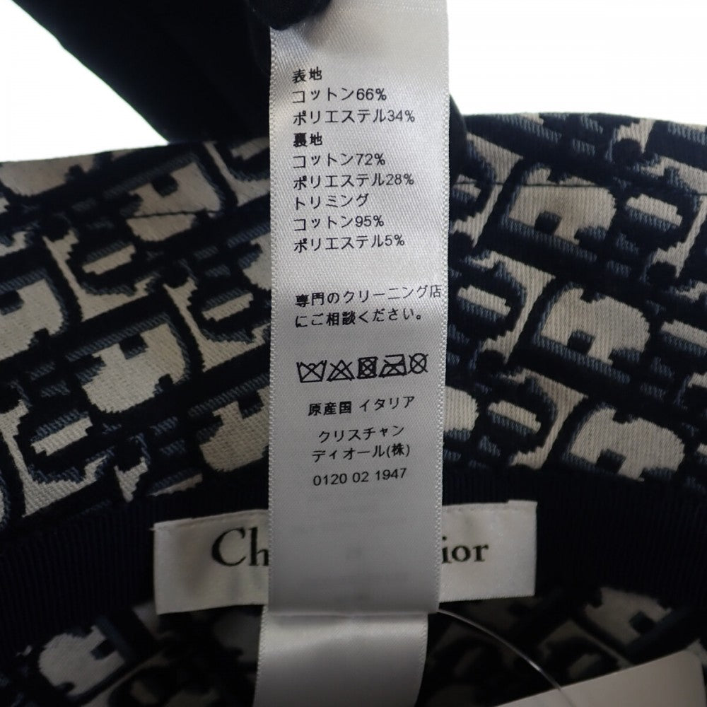 ディオール Dior デニム ボブ バケット 58 12DDN923A133 ハット コットン ポリエステル ネイビー メンズ レディース【中古】【SAランク】