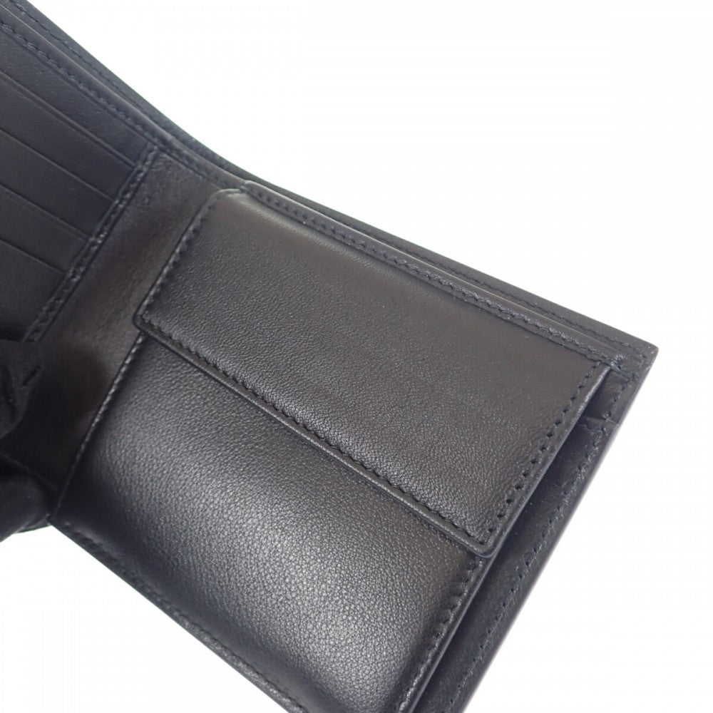 ディオール Dior コインケース付きウォレット 2ESBC027VPD_H03E 二つ折り財布 カーフ ブラック メンズ【中古】【SAランク】